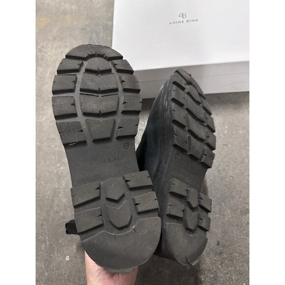 ANINE BING Justine Boot in Black Leather - Picture 9 of 11